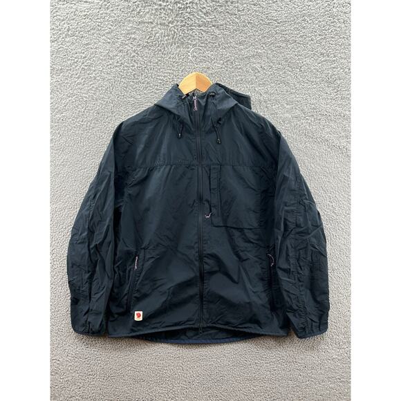FJALLRAVEN 82606 High Coast Wind Jacket Men's Size Large Hooded Lightweight